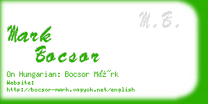 mark bocsor business card